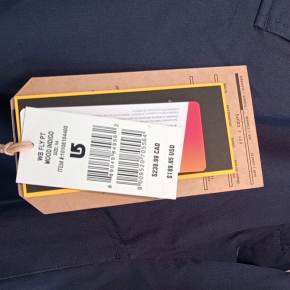 Medium Women's Burton Fly Pants Mood Indigo Item #10106104400 NWT - Picture 11 of 15